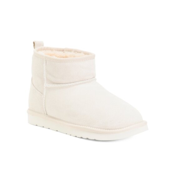 LAMO Winter White Suede Kora Short Ankle Boots - Picture 1 of 2